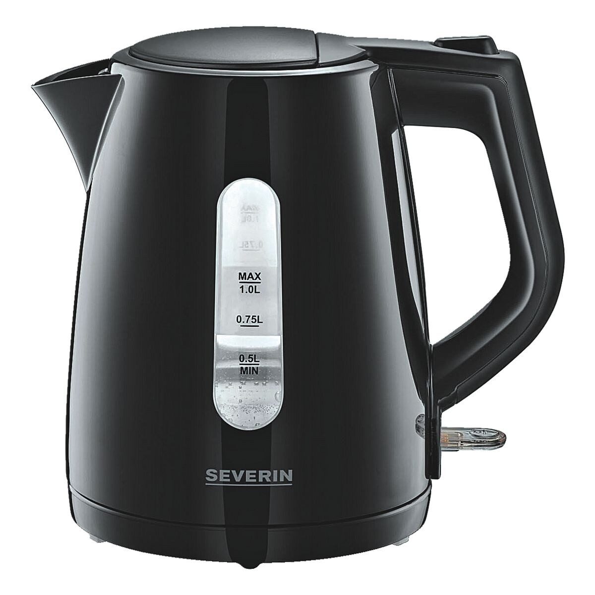 Severin Wasserkocher WK 3410, 2200 W, 1 Liter, 2200 Watt, mit beidseitiger Wasserskala, kabellos