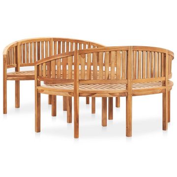 furnicato Garten-Essgruppe 3-tlg. Garten-Lounge-Set Massivholz Teak