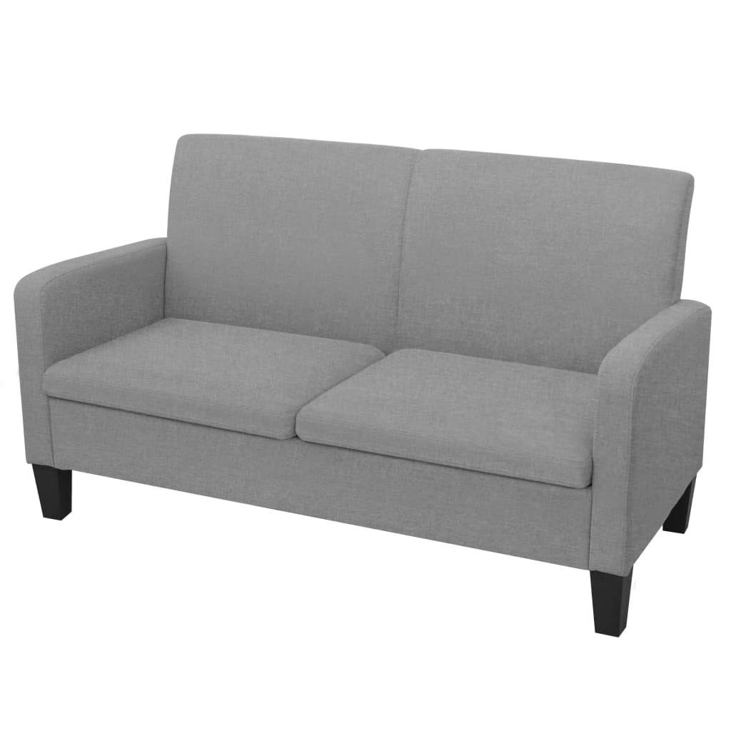 vidaXL Sofa 2-Sitzersofa 135 x 65 x76 cm Hellgrau