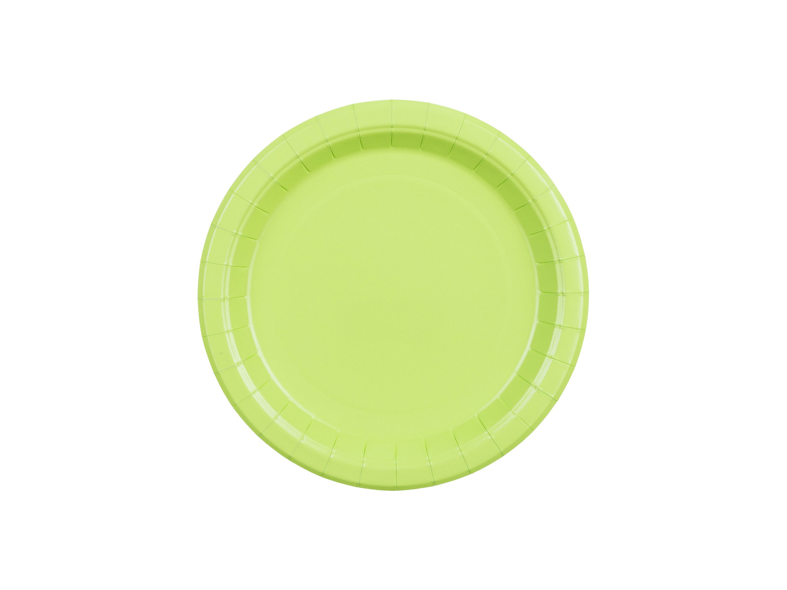 partydeco Teller, Pappteller 18cm 6er Set Hellgrün