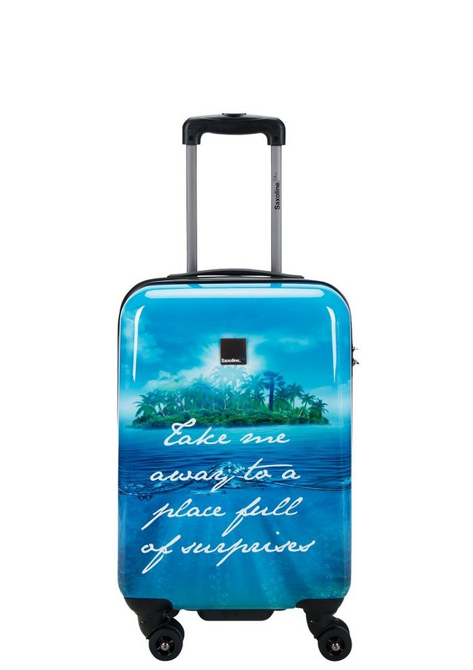 Saxoline® Koffer Island, mit praktischen Tragegriffen, Hergestellt aus  einem sehr widerstandsfähigen ABS/Pc