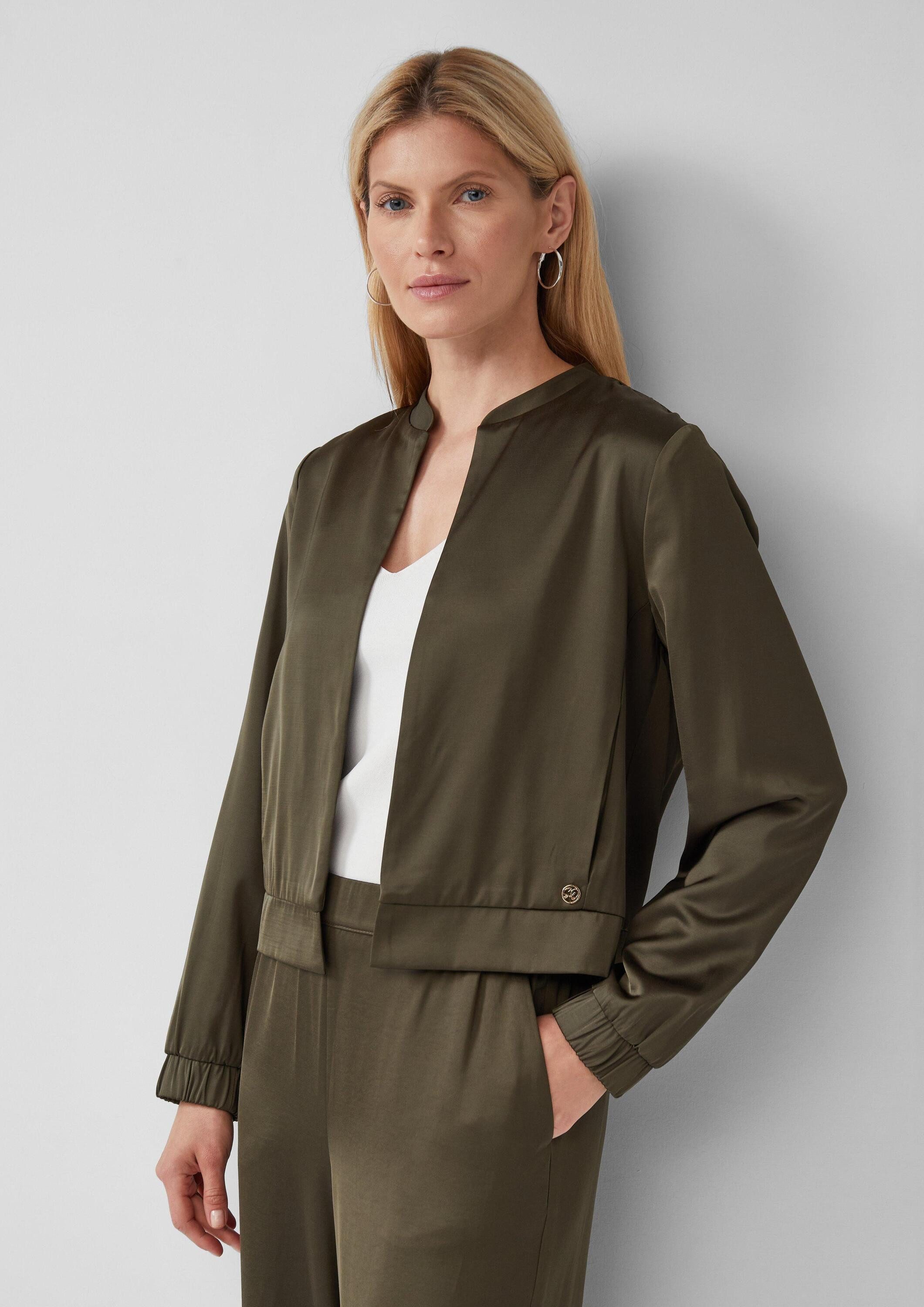 s.Oliver Funktionsjacke Indoor-Jacke Offene Satinjacke mit günstig online kaufen