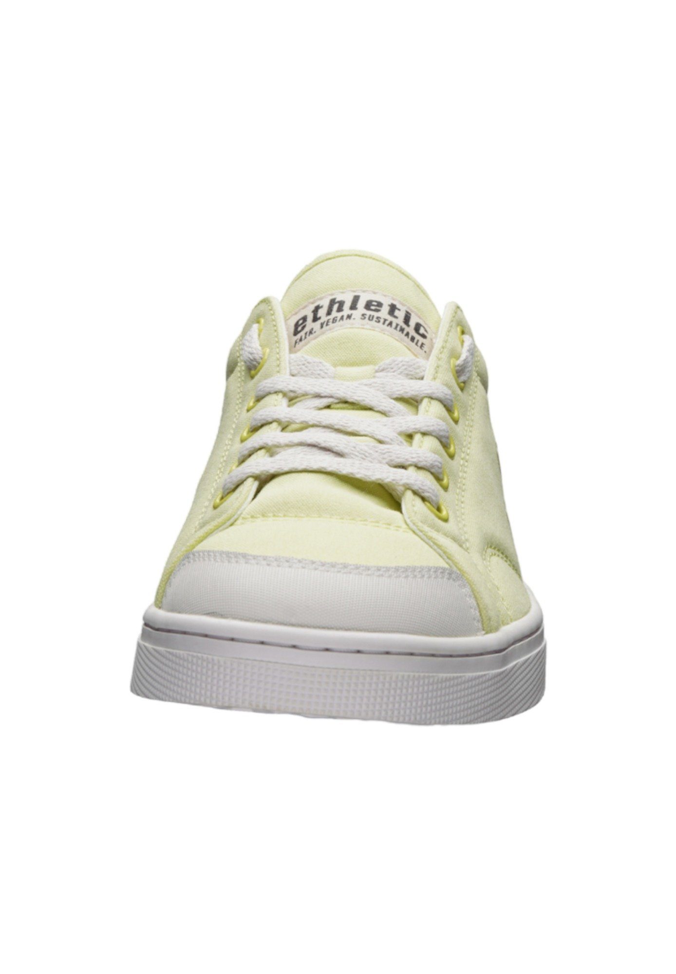 ETHLETIC Produkt Fairtrade Active Lo Cut Just White - Sneaker Yellow Lime