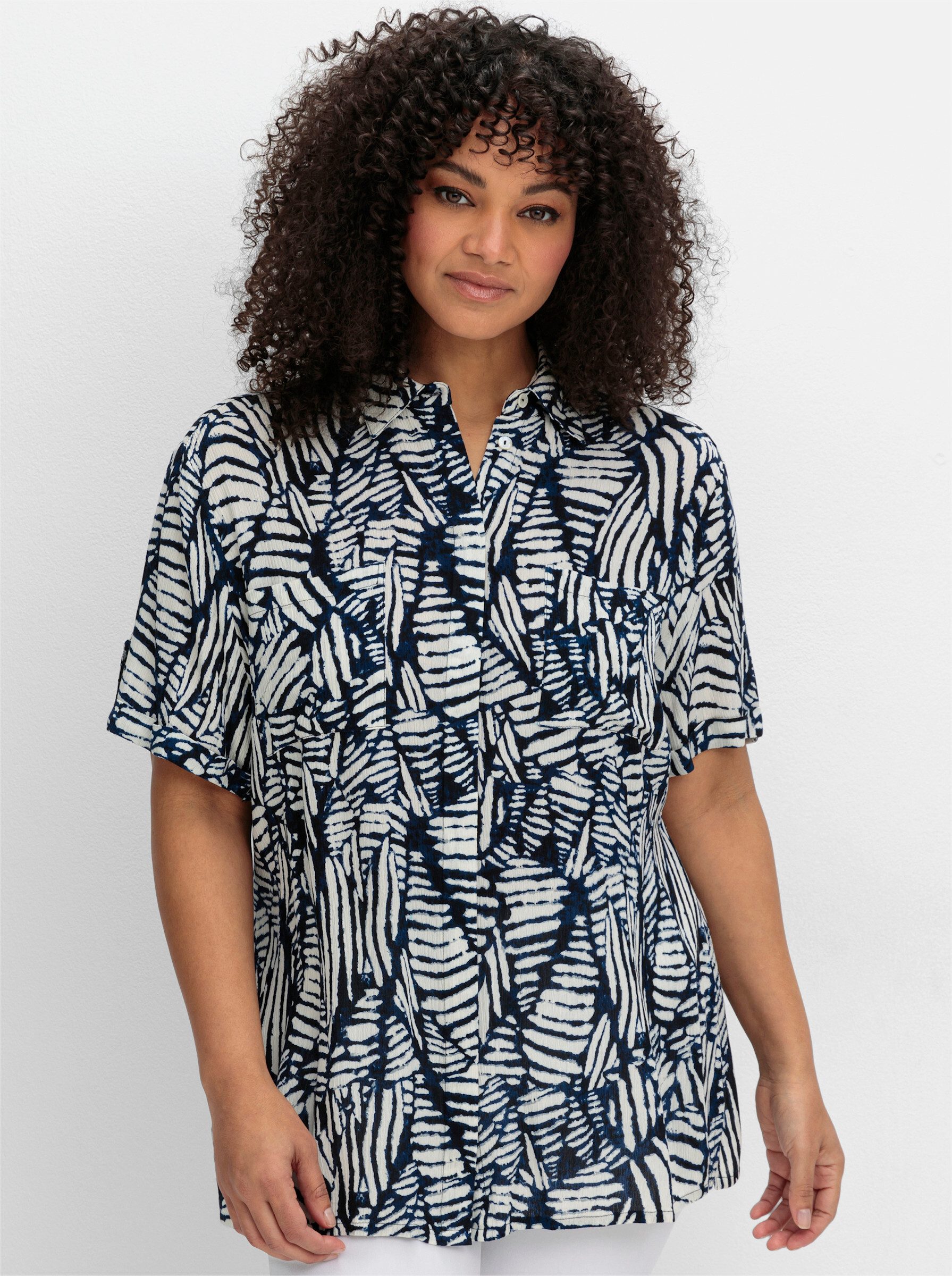 sheego by Joe Browns Klassische Bluse Kurzarmbluse Kurzarm
