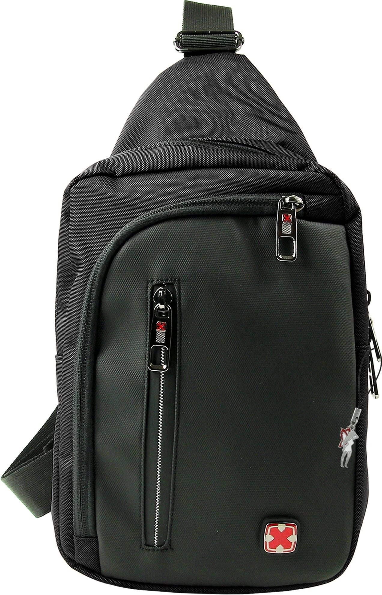 Travel N Meet Umhängetasche Travel N Meet Umhängetasche Sling Bag (Umhängetasche), Herren Umhängetasche Polyester, schwarz ca. 27cm hoch