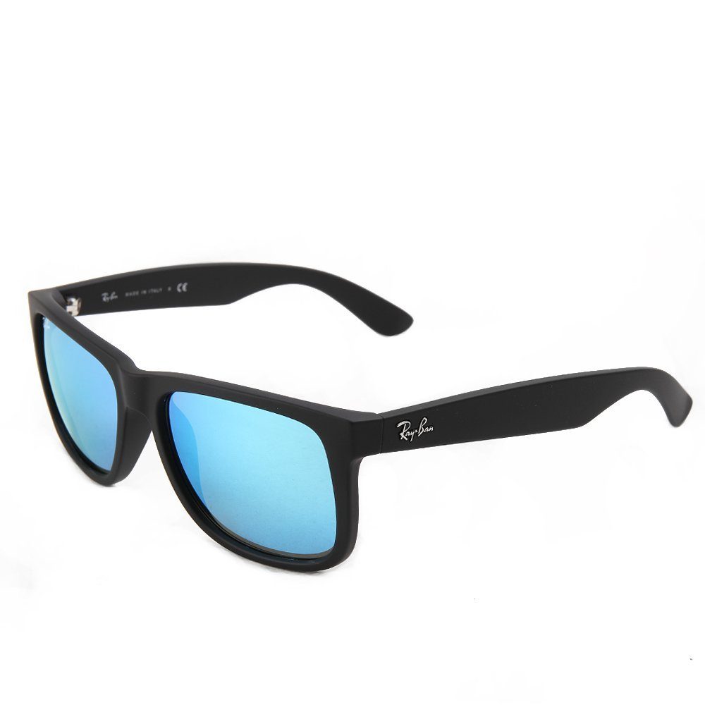Ray-Ban Sonnenbrille Ray-Ban Justin RB4165 622/55 Matte Black Ice Blue günstig online kaufen