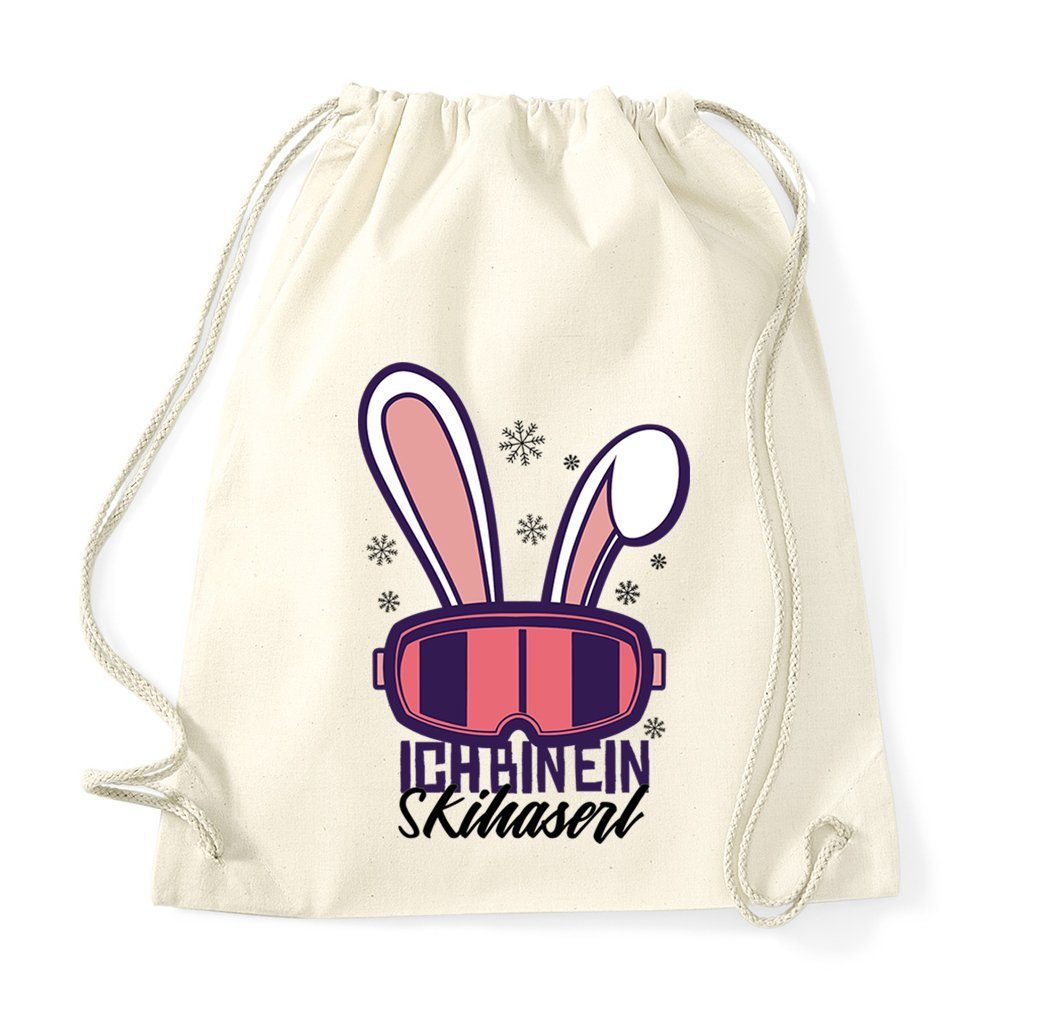 Turnbeutel Ich Bin Ein Ski Haserl Baumwoll Tasche