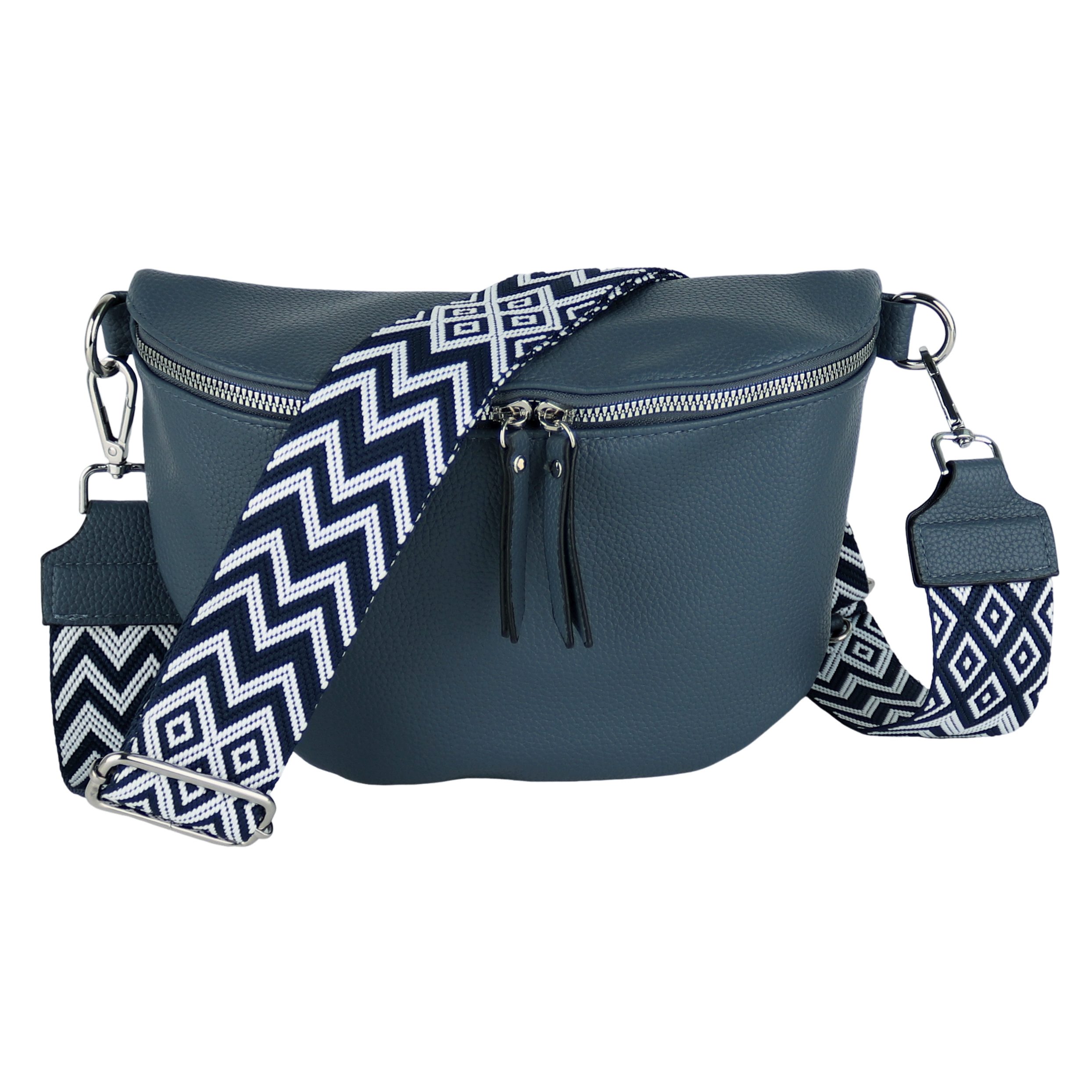 MIRROSI Bauchtasche Damen Taschen, Umhängetasche, Brusttasche, 26x18x9cm Veganes Leder (Schultertasche für jeden Anlass), Crossbody Bag, Bohemian gemusterten& verstellbaren Schulterriemen