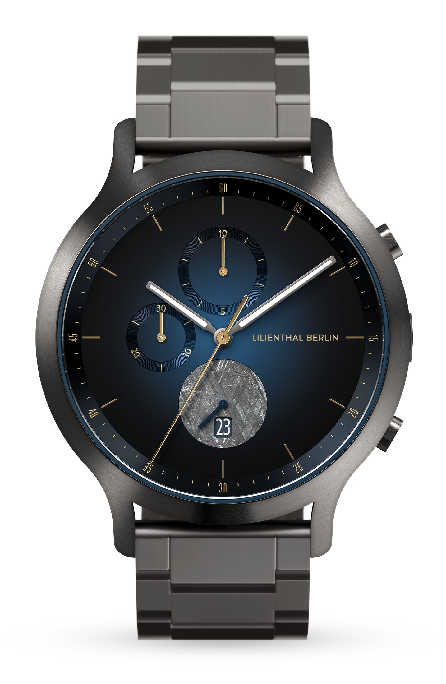 Lilienthal Berlin Chronograph Chronograph Meteorite III - Edelstahl Anthrazit