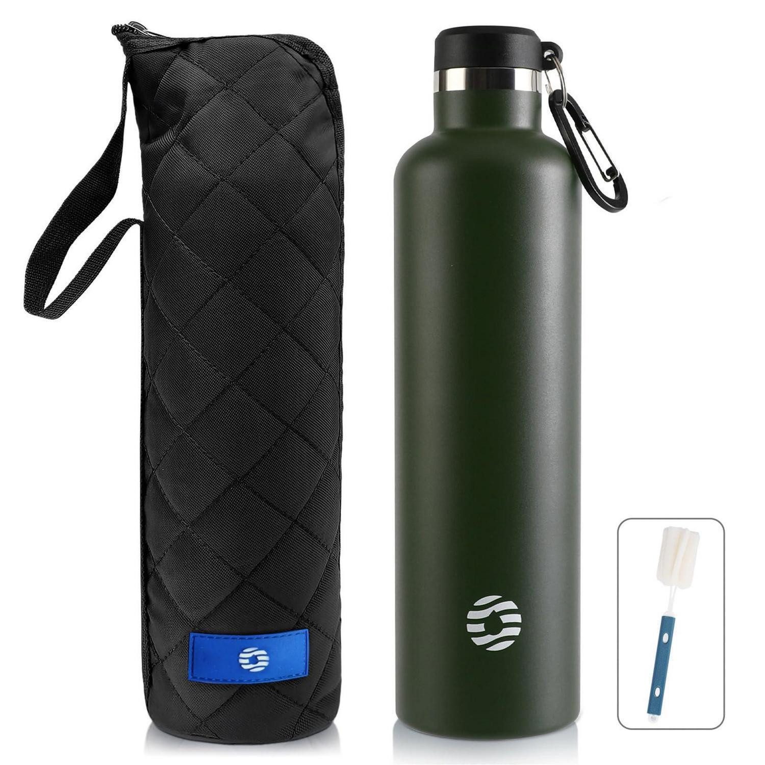 LuxusKollektion Trinkflasche Trinkflasche Edelstahl 750ml Armeegrün