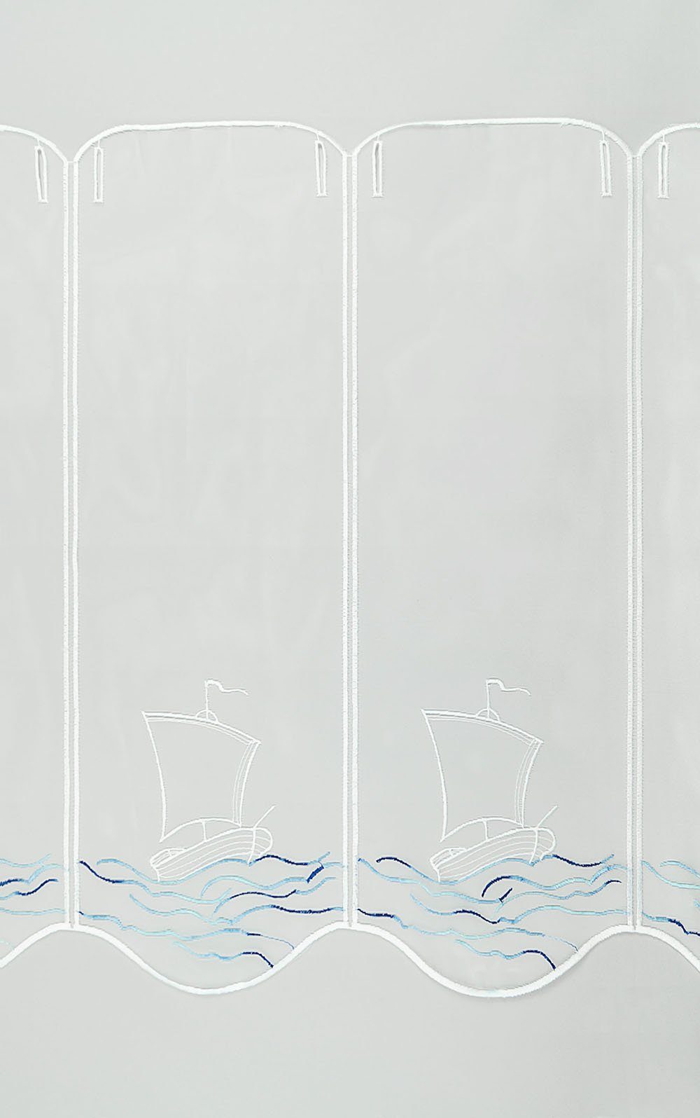 transparent, 50x80cm Scheibengardine HxB Segelboot, St), (1 LYSEL®,