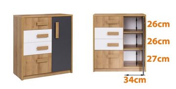 Marmex Möbel Mehrzweckschrank-Set Quatro SET D, (4-St)