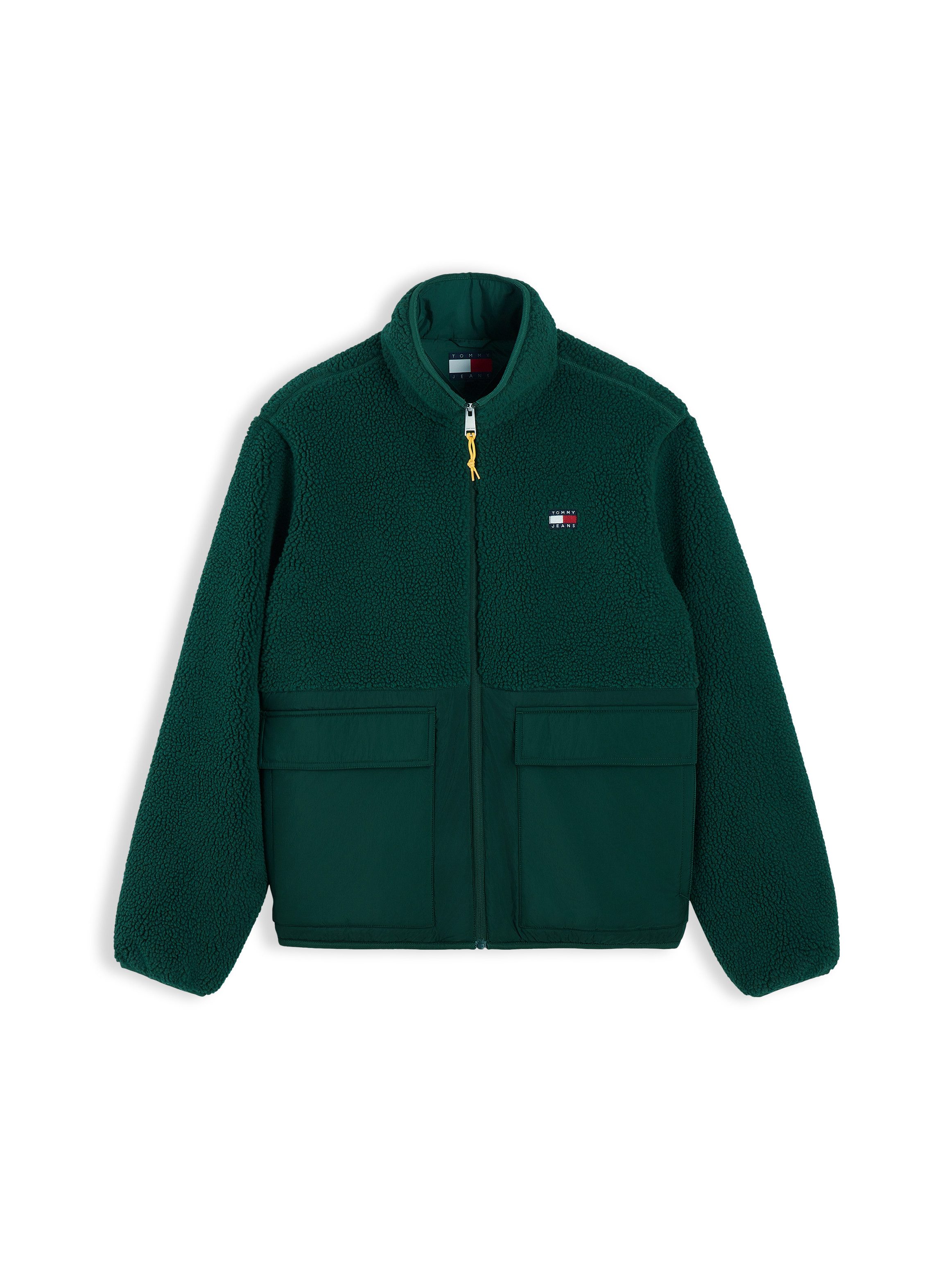 Tommy Jeans Fellimitatjacke ESSENTIAL MIX TEDDY JACKET Regular fit mit Stehkragen
