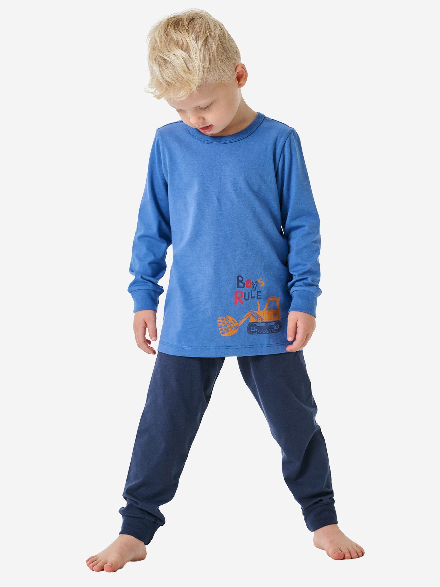 Schiesser Pyjama Boys World (2 tlg) schlafanzug schlafmode bequem – Bild 4 von 4