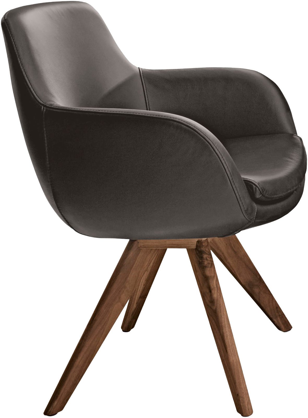 Musterring Esszimmerstuhl Tavia (Set, 2 St), Stativgestell Wildnussbaum, Drehfunktion optional, diverse Farben