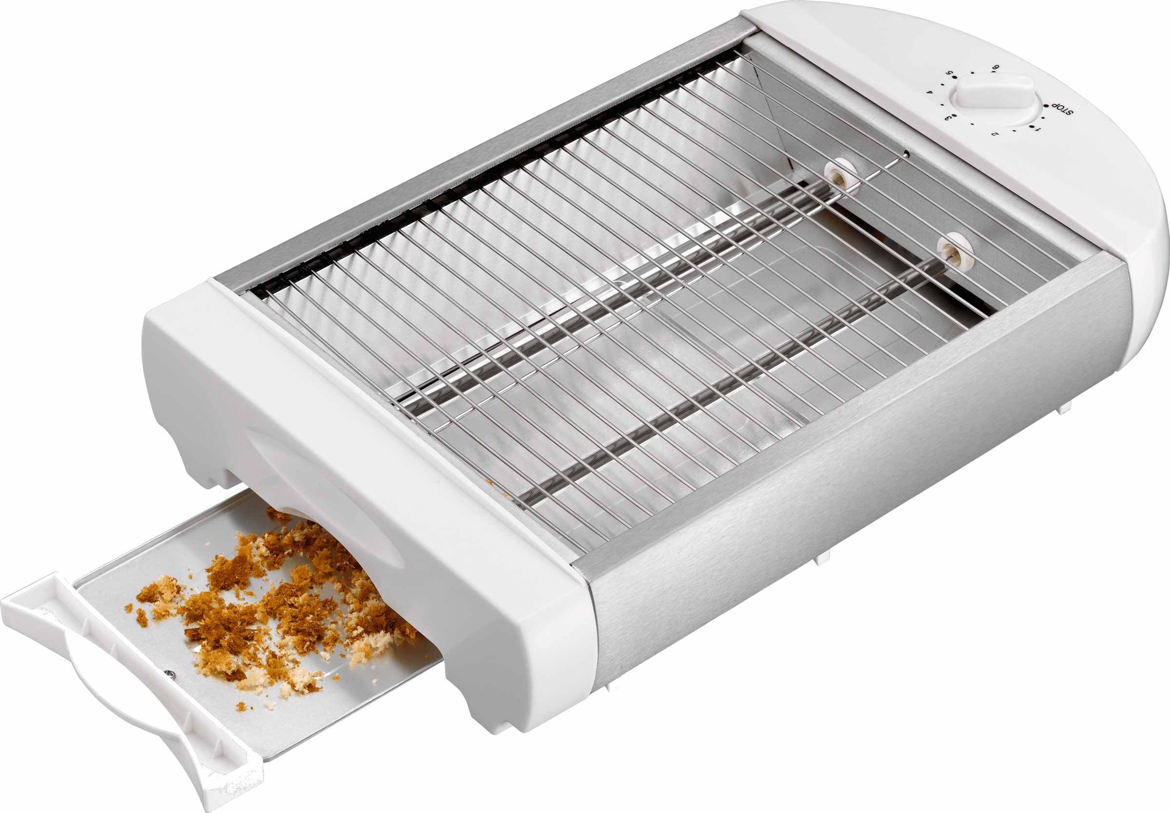 EPIQ W Flach-Toaster Toaster 600 80001212 Brötchen-Röster, Weiß,