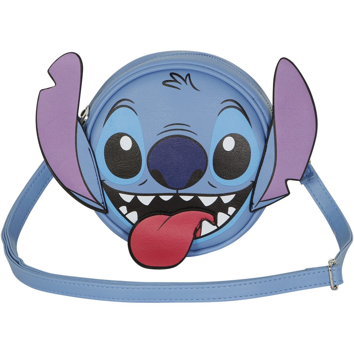 Disney Umhängetasche Lilo and Stitch Tongue-Round Unisex Kinder, Handtasche, Shopper, Crossbody Bag, Schultertasche, Hobo Bag