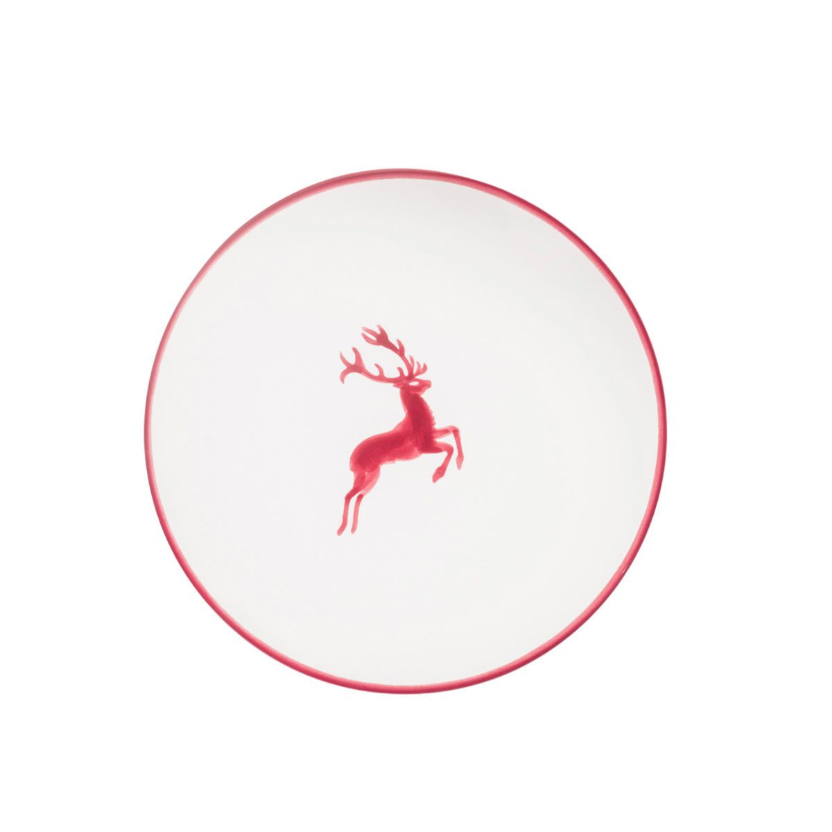 Gmundner Keramik Untertasse Roter Hirsch Weihnachtsgeschirr, d: 15 cm / h: 2,5 cm