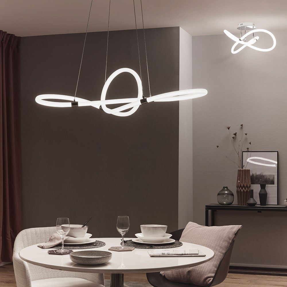 etc-shop LED Pendelleuchte, Leuchtmittel Pendelleuchte Lampe Küche dimmbar Hängeleuchte hängend Warmweiß, LED inklusive