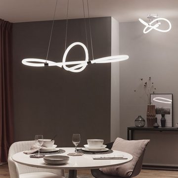 etc-shop LED Pendelleuchte, Leuchtmittel inklusive, Warmweiß, Lampe Küche hängend LED Hängeleuchte dimmbar Pendelleuchte