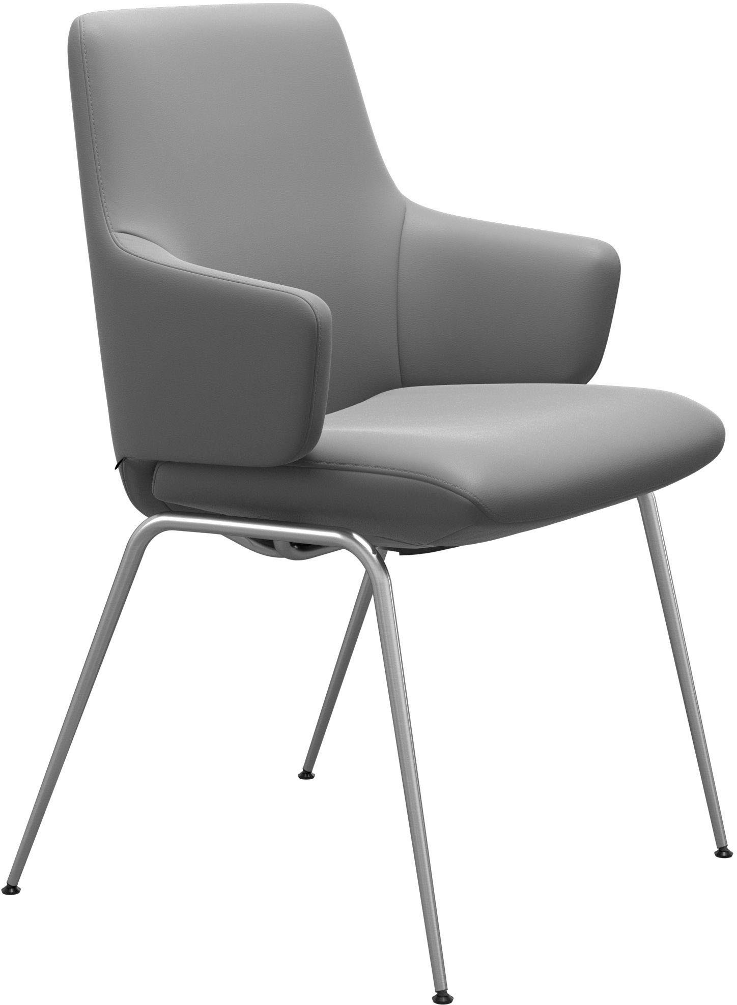 Stressless® Polsterstuhl Laurel, Low Back mit Armlehne, Größe L, mit Beinen aus Stahl in Chrom glänzend