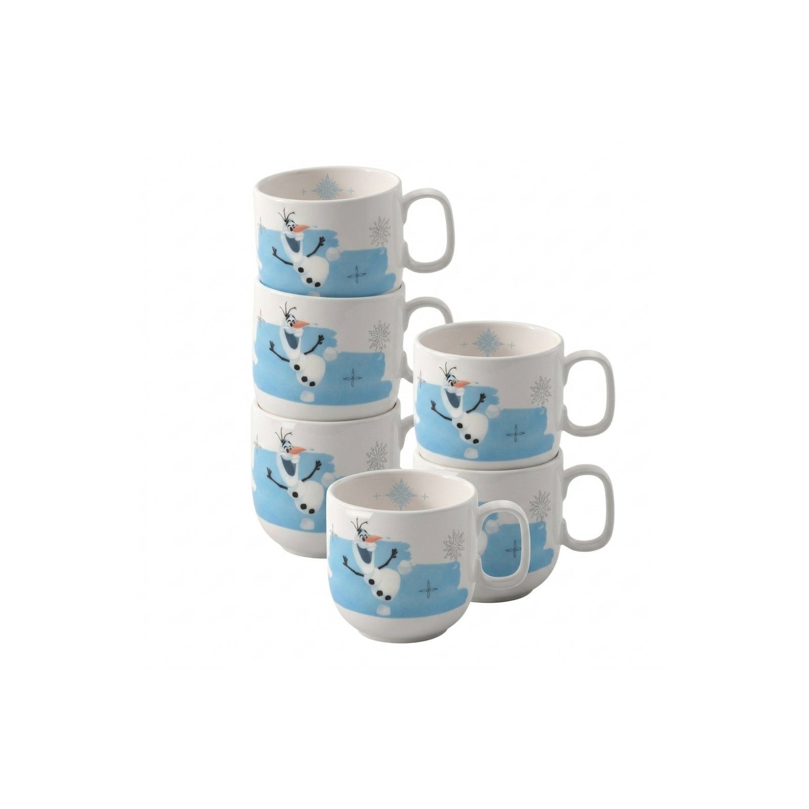 Villeroy & Boch Kinderbecher Disney Frozen Becher mit Henkel 170 ml 6er Set, 6-tlg., Porzellan