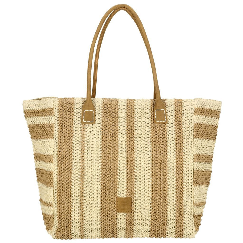 Enrico Benetti Strandtasche Badetasche mit Reißverschluss Damen Herren (Shopper, groß), in schöner Bastoptik