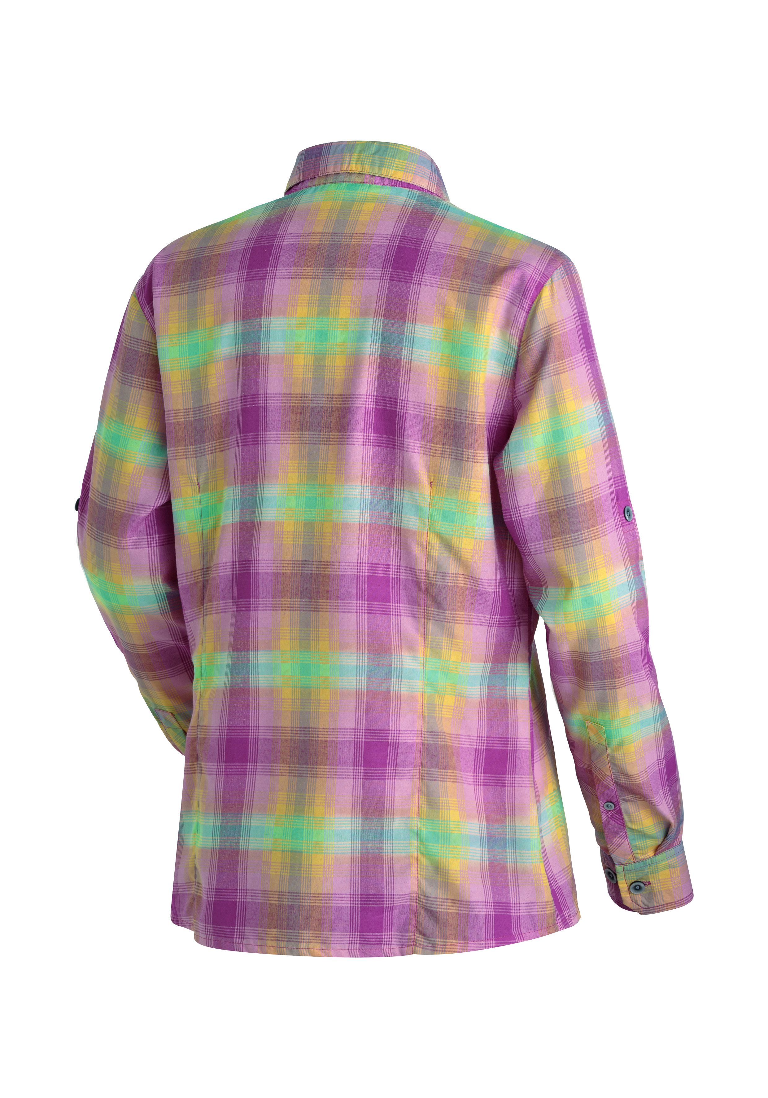 Maier Sports Funktionsbluse Nanni Damen Bluse, leichte Langarmbluse, Blusen-Shirt, Karobluse, Reg Fit