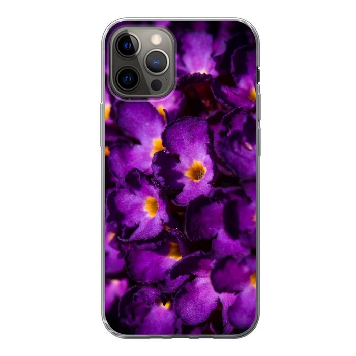 MuchoWow Handyhülle Beleuchtete Schmetterlingsstrauchblüten Handyhülle Apple iPhone 13 Pro Smartphone-Bumper Print Handy