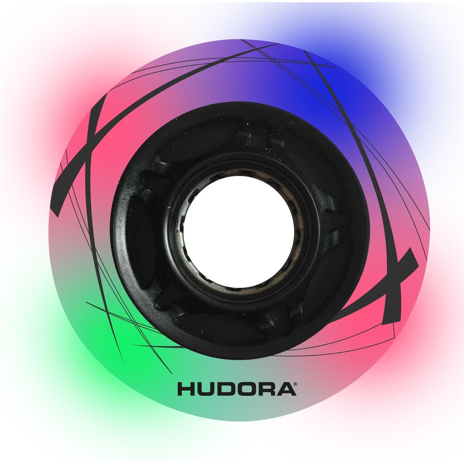 Hudora Inlineskates-Rolle 85062 2 LED Inline Wheels, 64mm x 22mm for Inliner