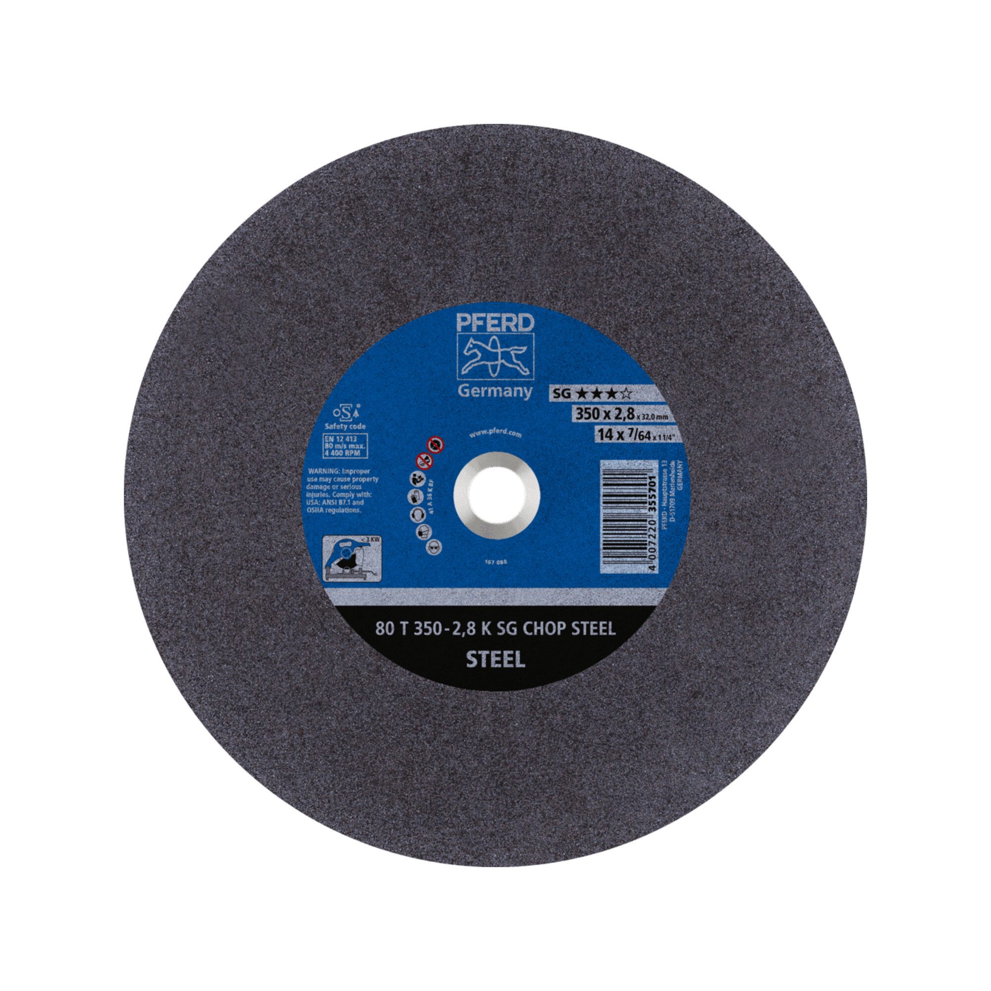Pferd Trennscheibe PFERD TOOLS Trennscheibe Metallkreissäge T 350x2,8x32 mm Leistungs-Li.