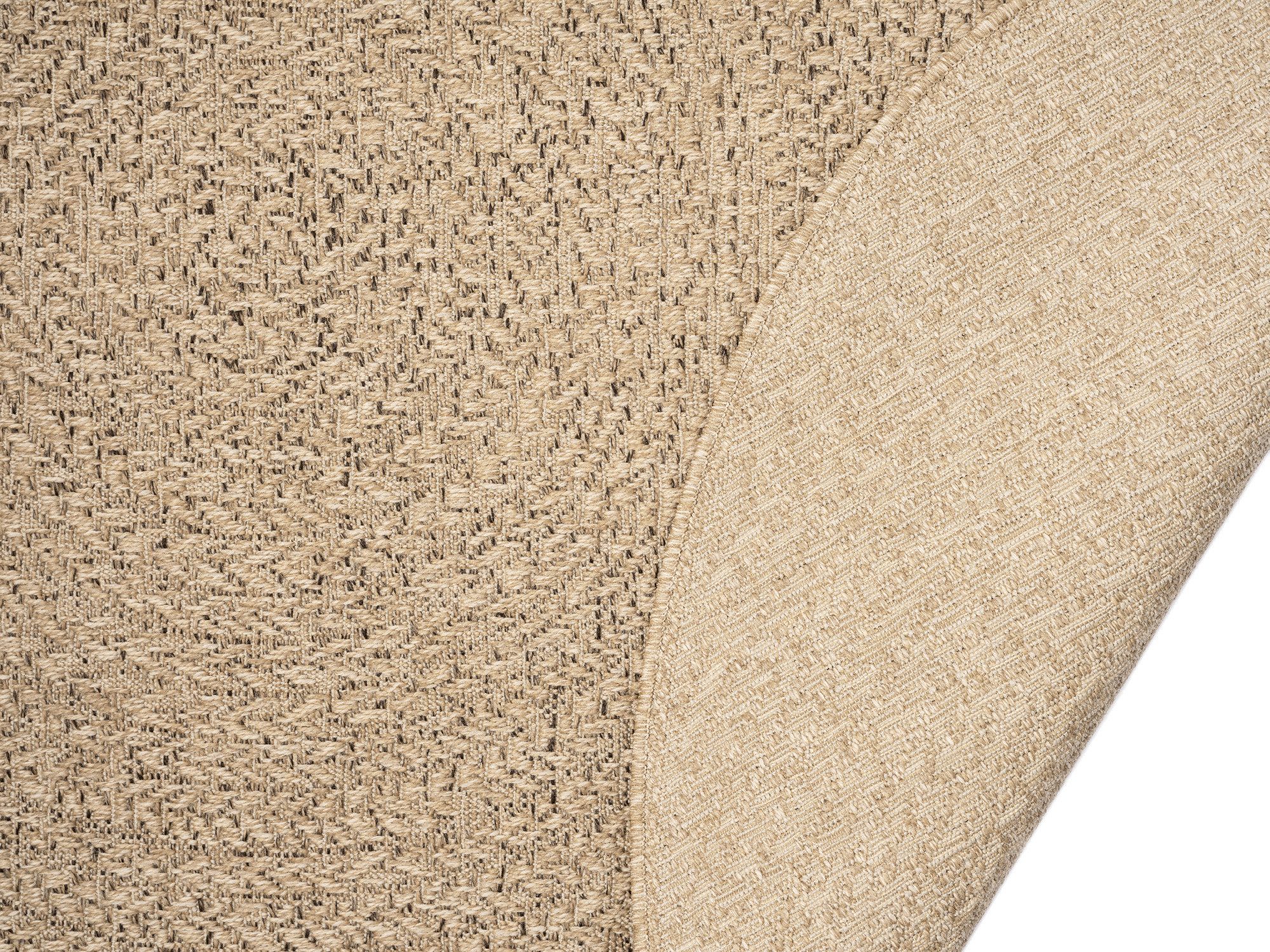 merinos Teppich Kenzy 2, Höhe: 10 mm, robuster In- und Outdoor Teppich im natürlichen Jute-Look, wetterfest