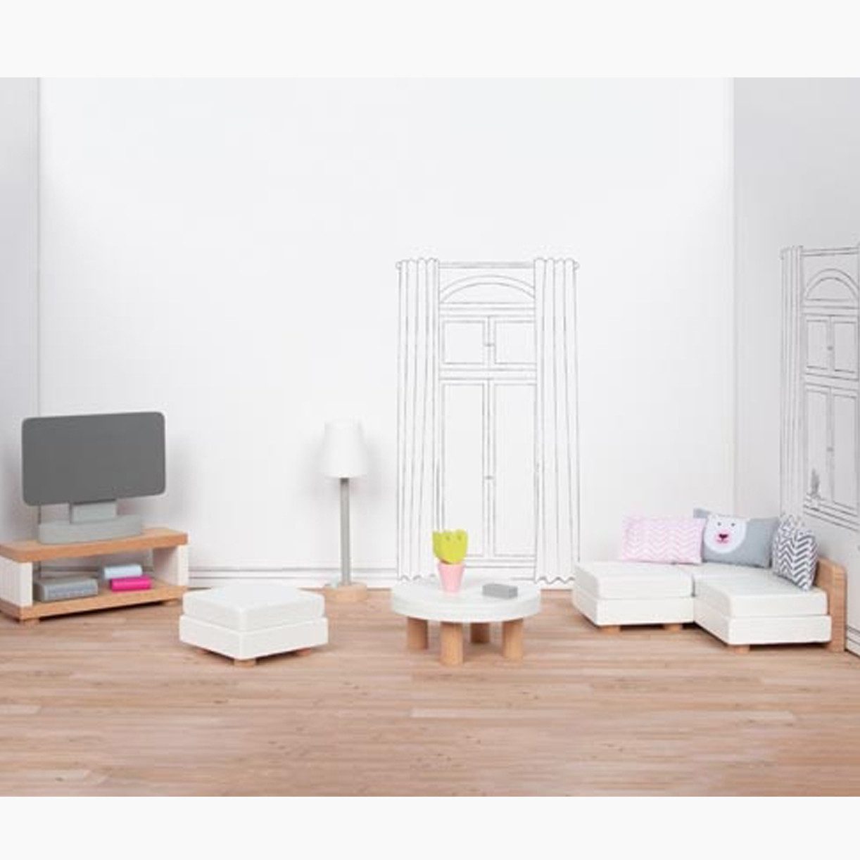 goki Puppenhausmöbel Puppenmöbel Style, Wohnzimmer (packung, günstig online kaufen