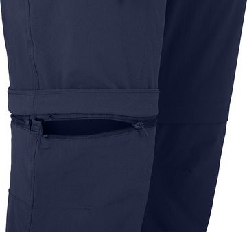 Bergson Zip-off-Hose YORK Zipp-Off Damen Wanderhose, vielseitig, pflegeleicht, Langgrößen, peacoat blau
