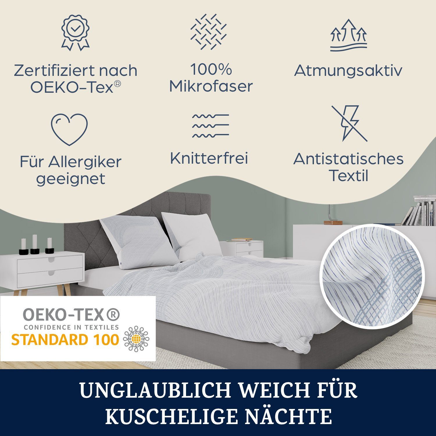 sleepwise Bettwäsche Soft Wonder-Edition Bettwäsche, Mikrofaser-Fleece, 2 teilig