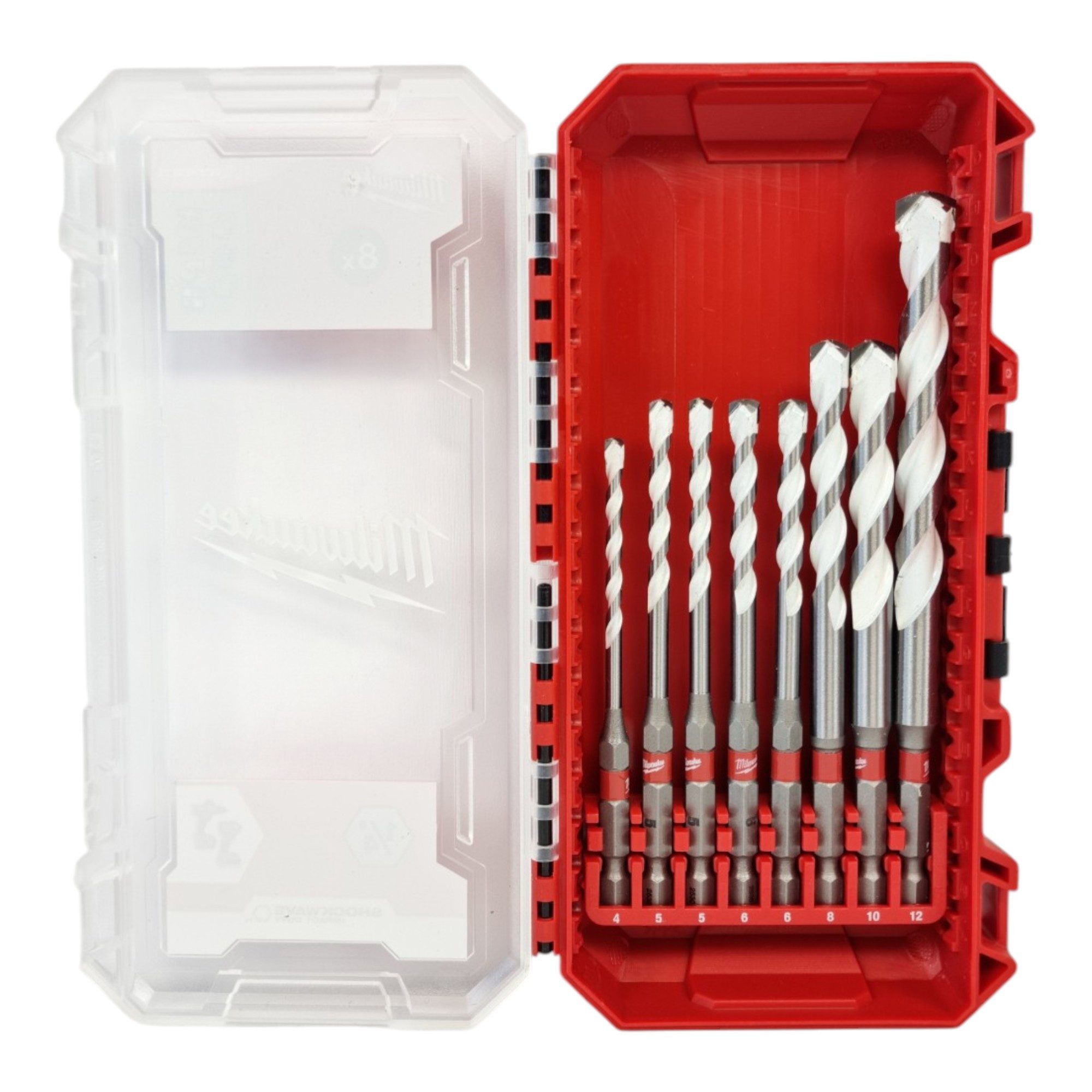 Milwaukee Bit-Set SHOCKWAVE MULTI MATERIAL Bohrer Set 8 tlg. 4 - 12 mm (4932493871)