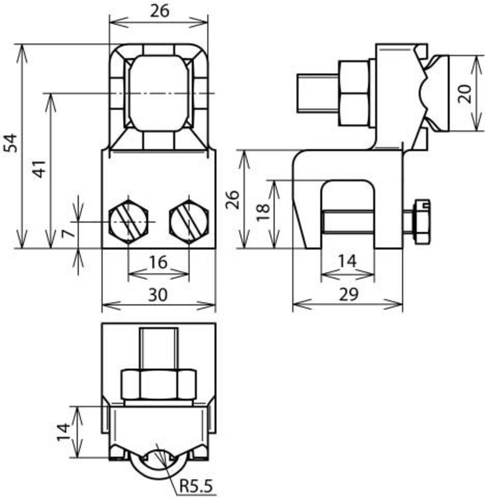 Anschlussklemme DEHN Klemmen DEHN TG/tZn 370 014