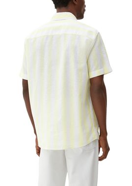 s.Oliver Kurzarmhemd Regular: Button Down-Hemd aus Leinenmix
