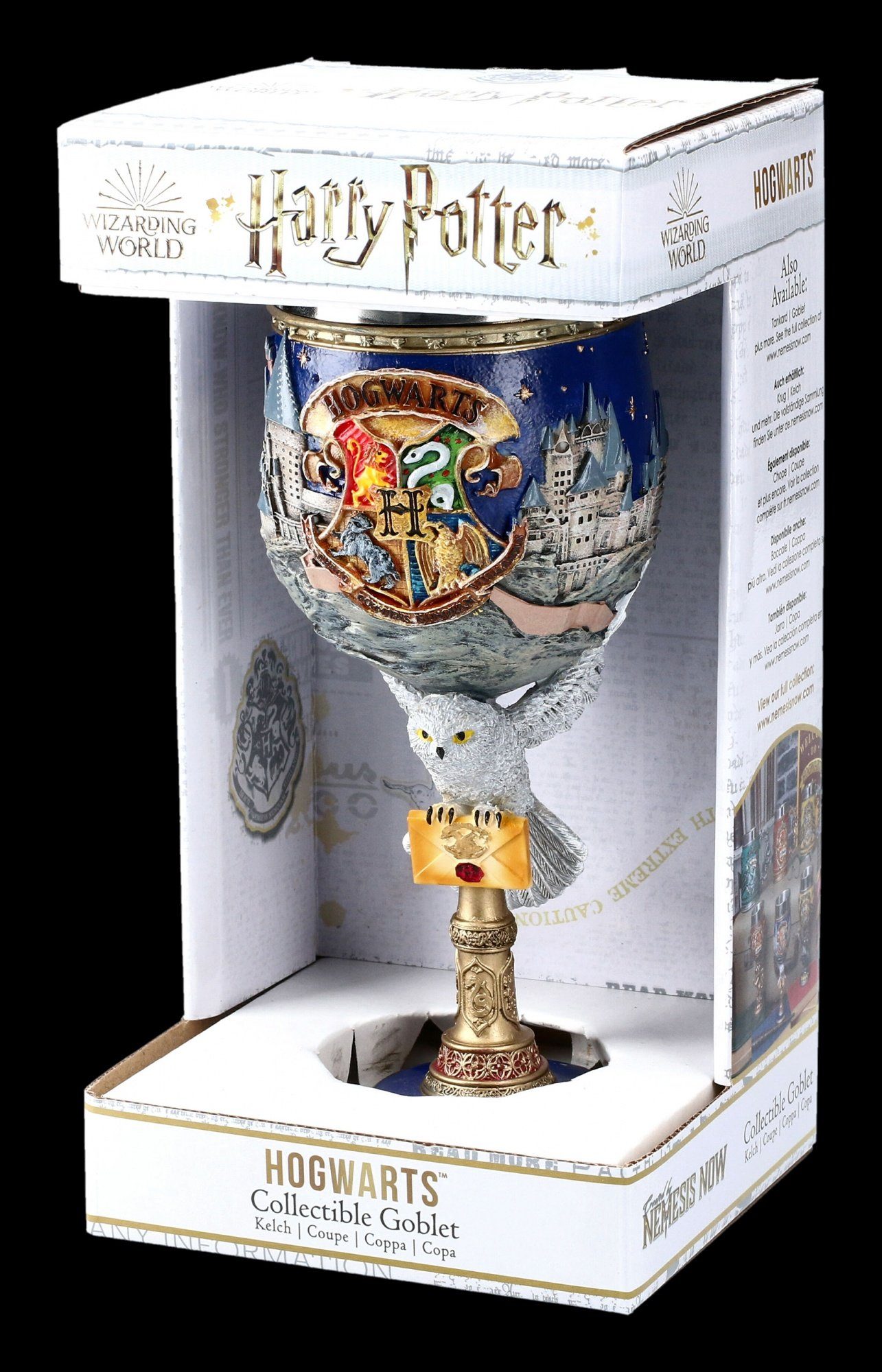 Figuren Shop GmbH Becher Harry Potter Kelch - Hogwarts - Becher Merchandise, Kunststein (Polyresin), Edelstahl