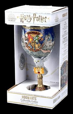 Figuren Shop GmbH Becher Harry Potter Kelch - Hogwarts - Becher Merchandise, Kunststein (Polyresin), Edelstahl