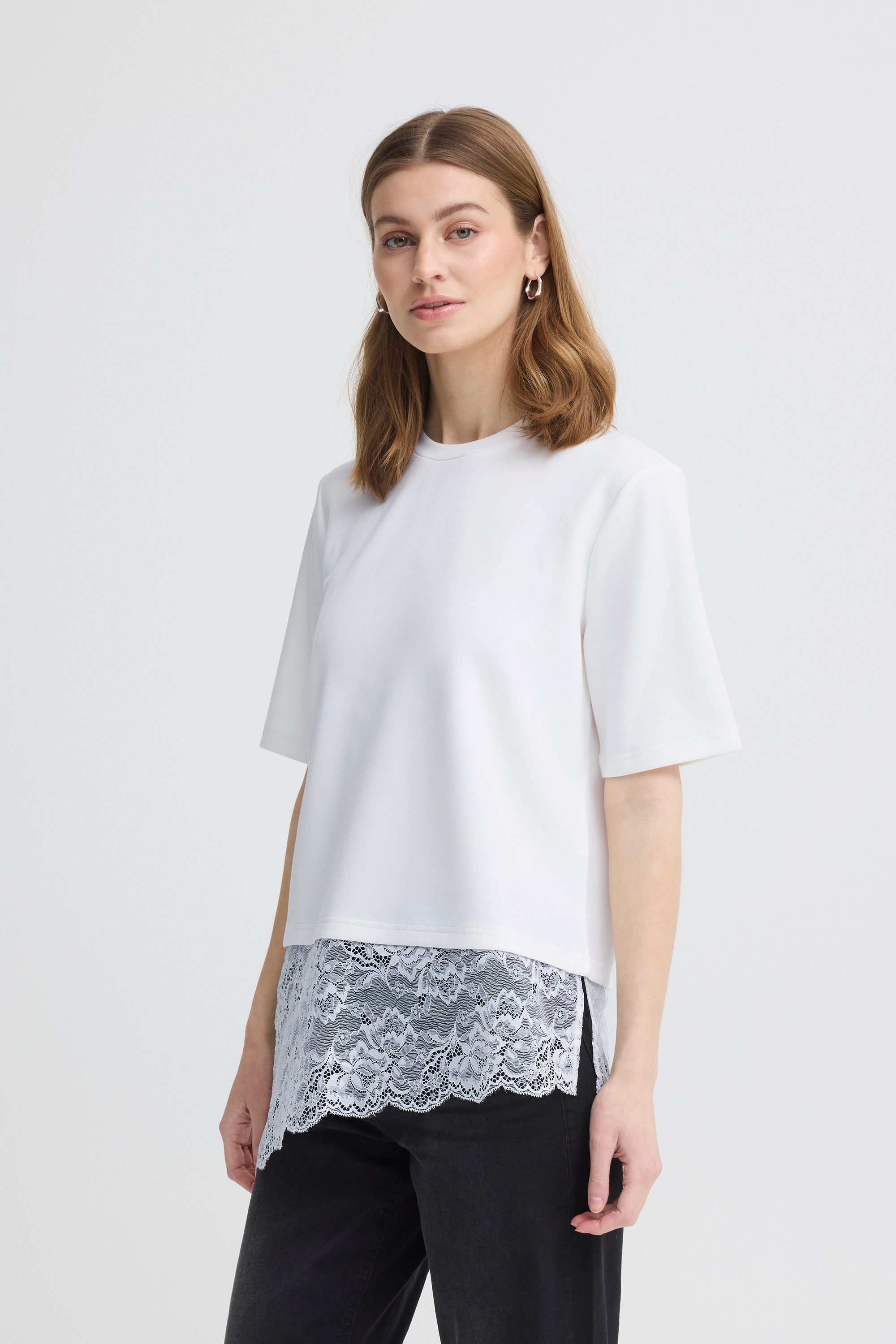 Ichi T-Shirt Kurzarm-Bluse IHKAIWA