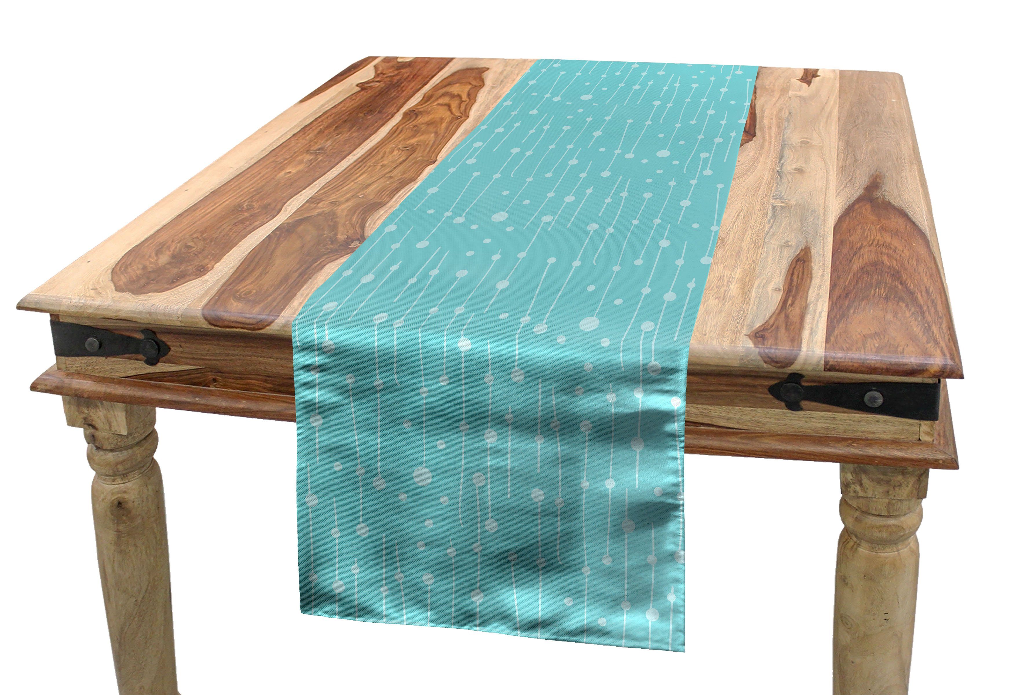 Abakuhaus Tischläufer Esszimmer Küche Rechteckiger Dekorativer Tischläufer, Abstrakt Weiche Tiny Punkte und Streifen