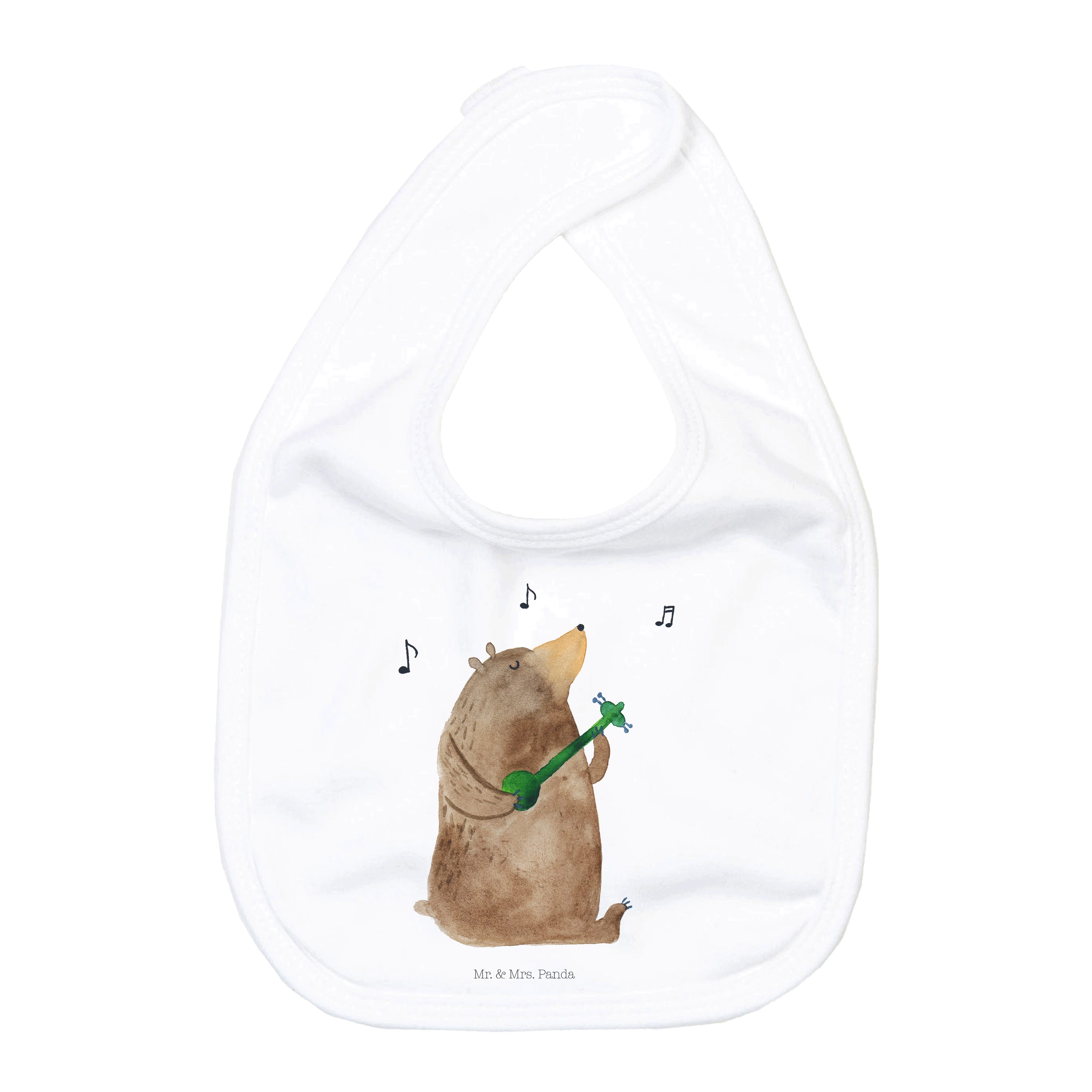 Tragetuch Bär Lied - Weiß - Geschenk, Spucktuch, Valentine, Teddybär, Sabberlät