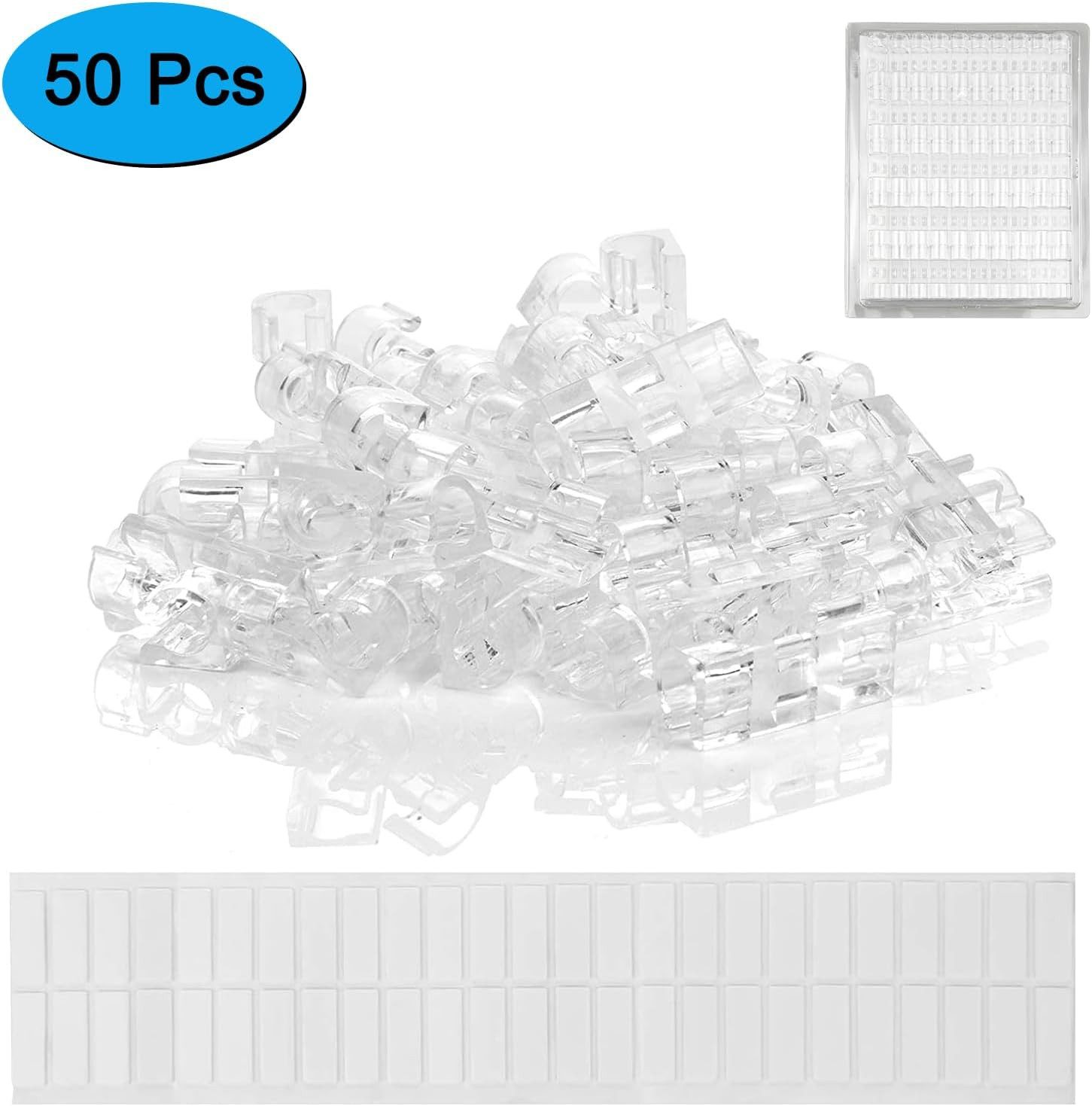 FELIXLEO Koax-Kabelverbinder 50 Stück selbstklebende Kabelclips Kabel Organizer TV PC Büro, 1-tlg.