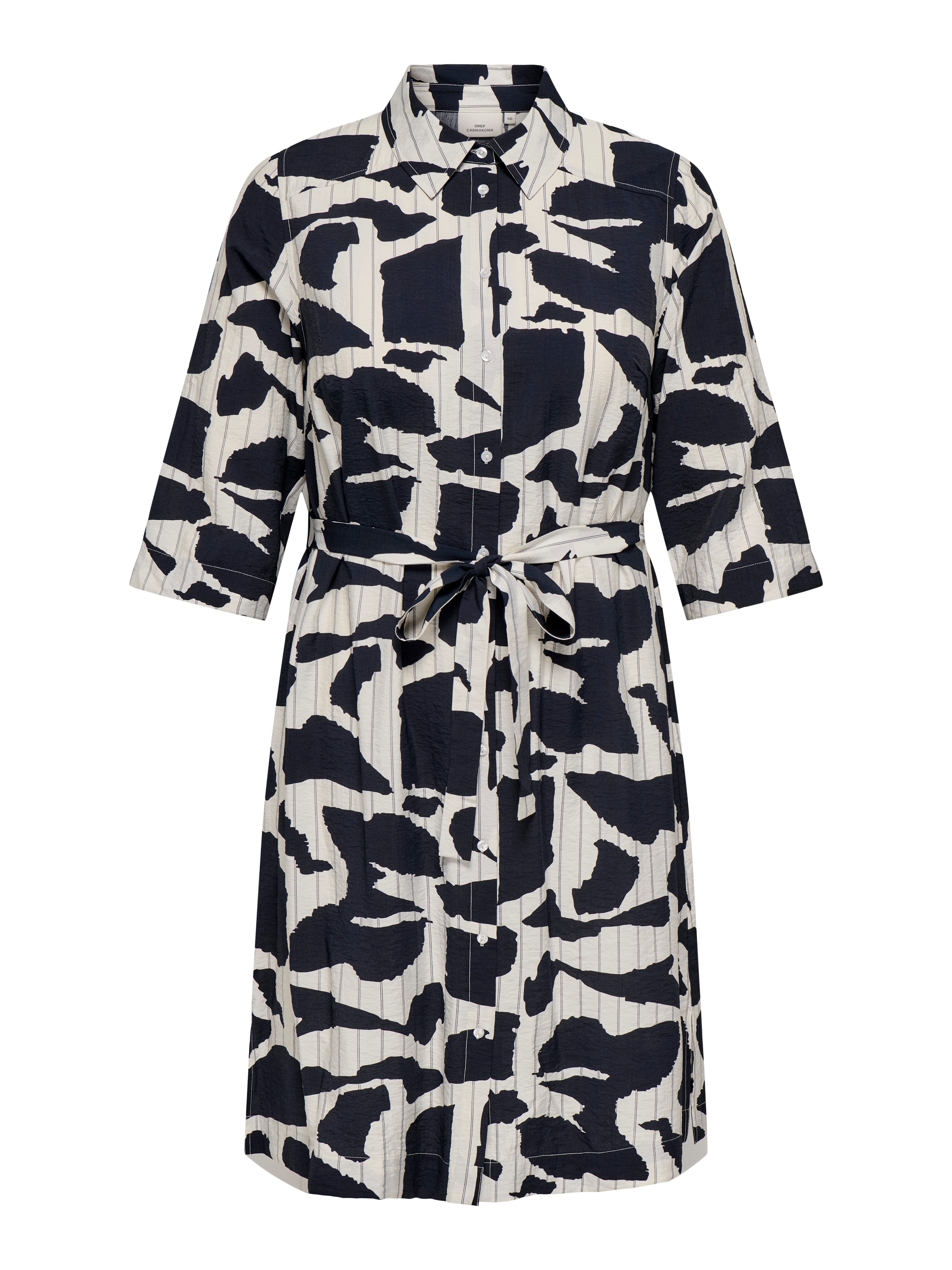 ONLY CARMAKOMA Sommerkleid CARMISIA LIFE 3/4 BLK SHIRT DRESS WVN