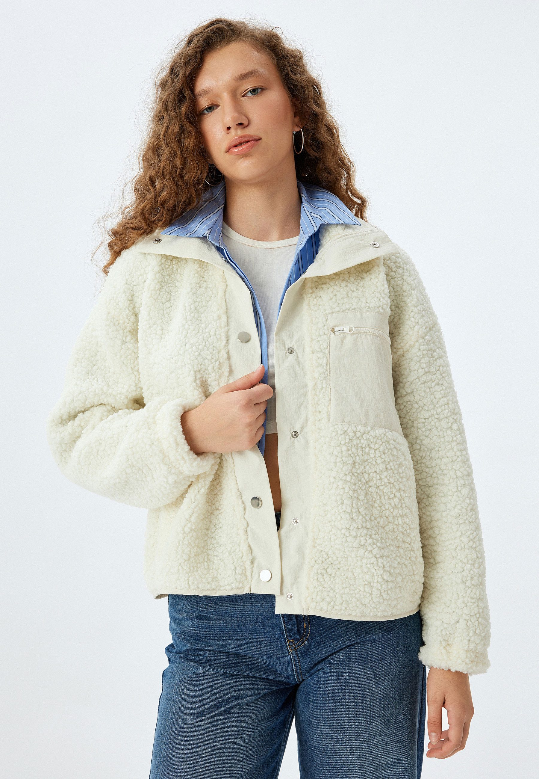 Koton Sweatshirt Standkragen Mit Taschendetail