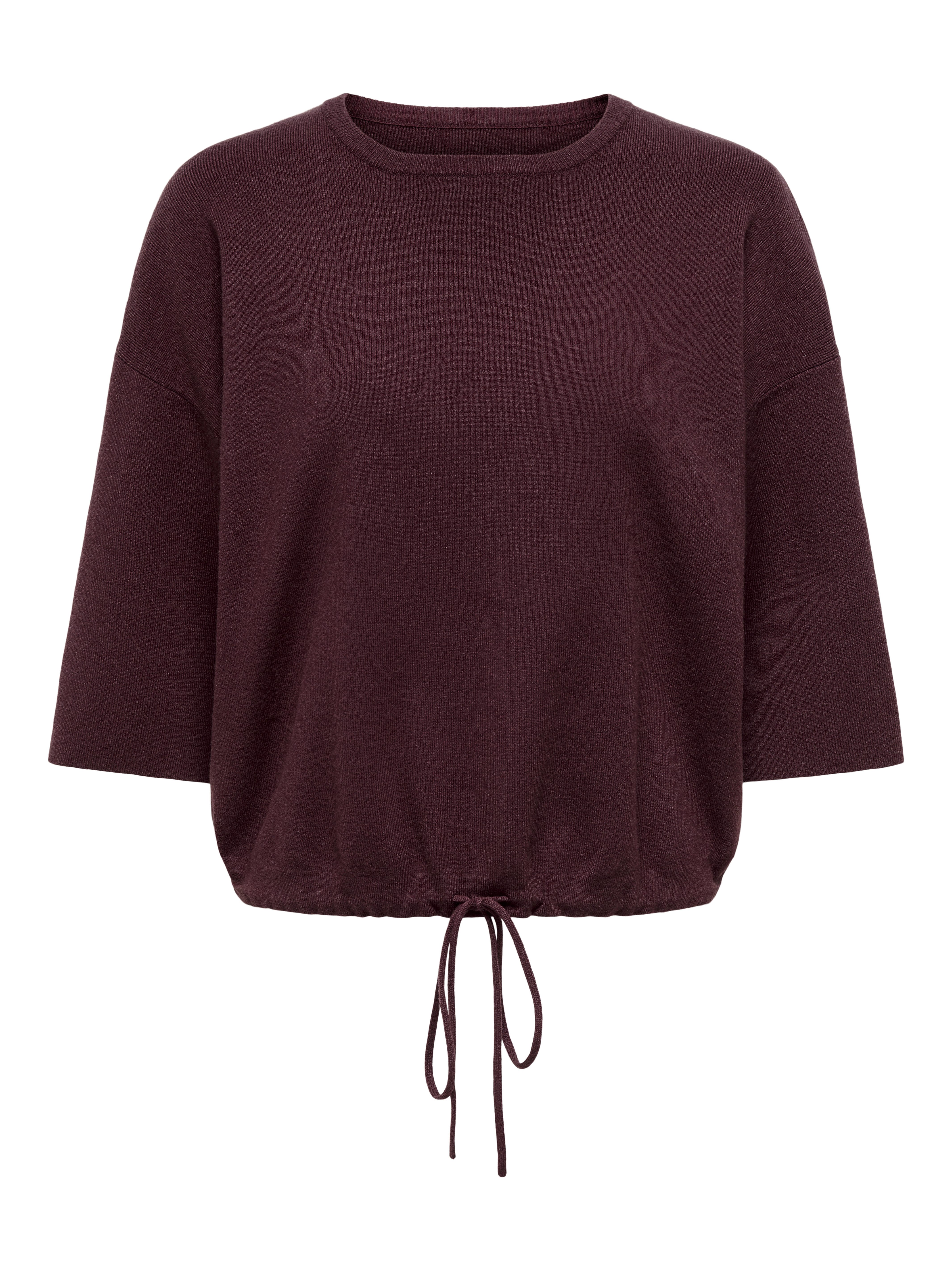 ONLY Kurzarmpullover ONLSITERI SS LOOSE TIE O-NECK TOP CC KNT