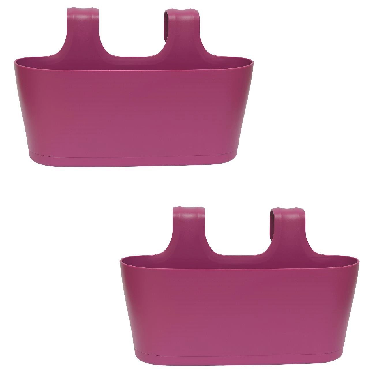 Engelland Blumenkasten Blumentopf zum Hängen (Vorteils-Set, 2 St., Fassungsvermögen je Topf 5,5 Liter), UV-Beständig, Frostbeständig, Wasserauffangschalen
