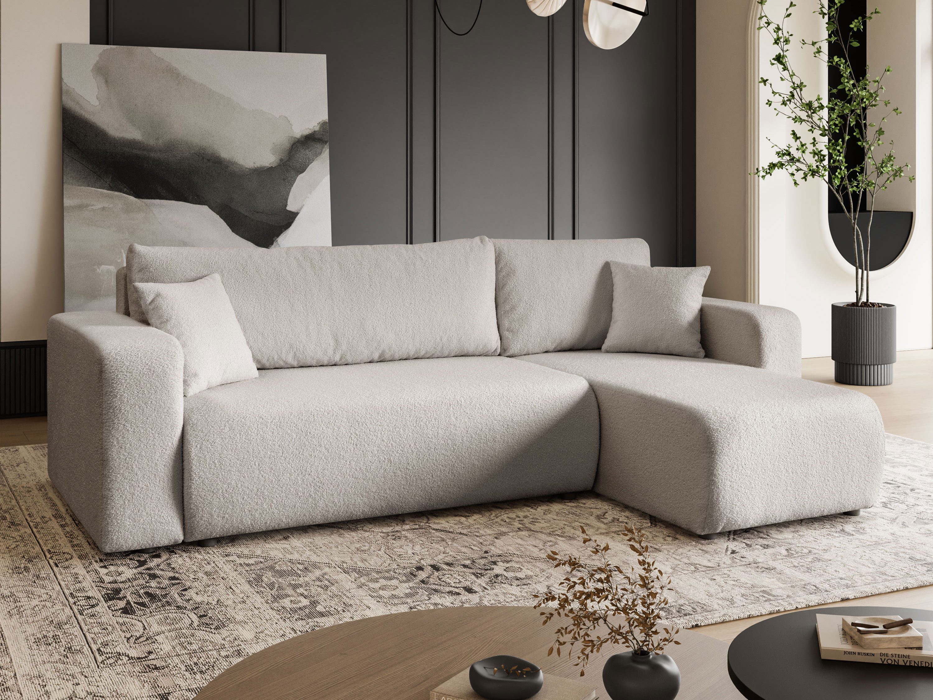 Lookway Ecksofa VESPO L – Moderne Wohnlandschaft in L-Form mit Schlaffunkti günstig online kaufen