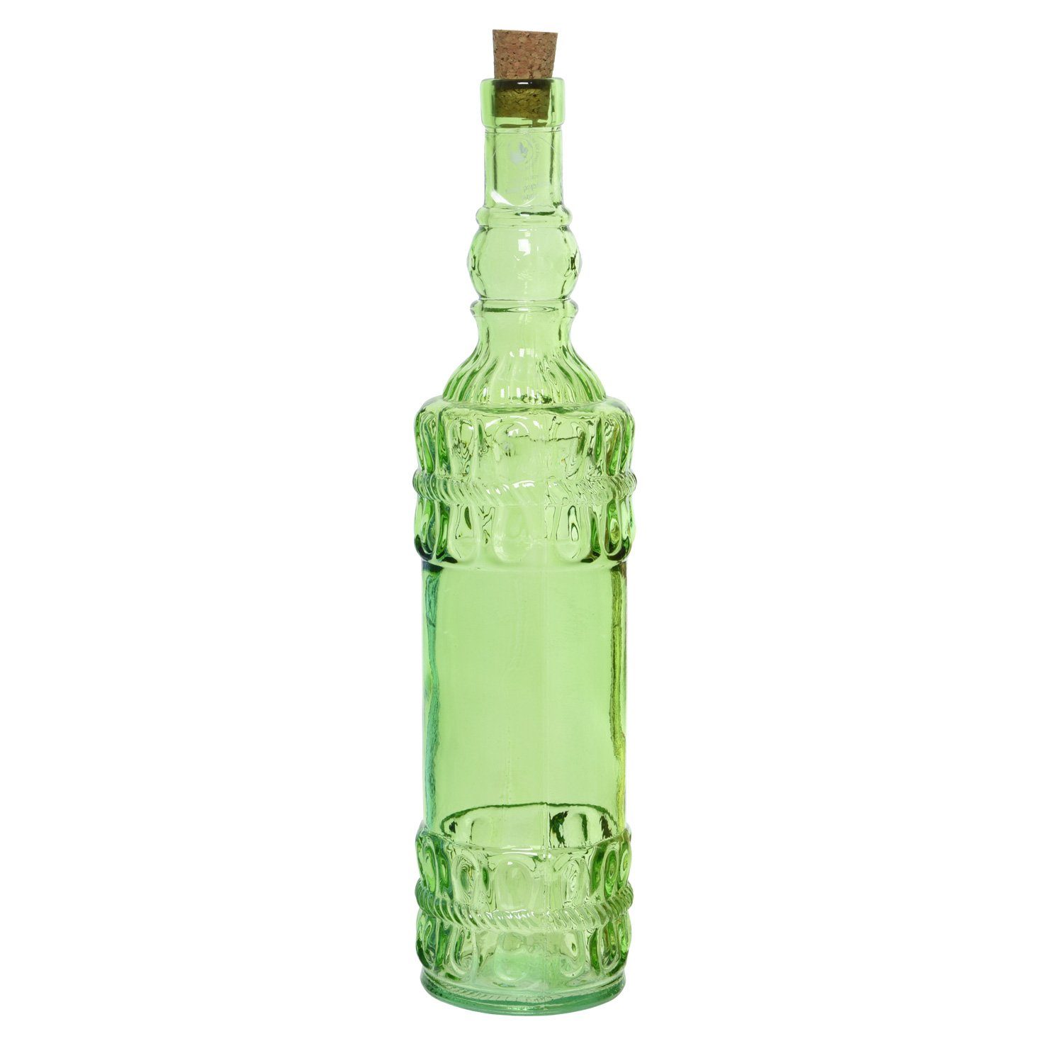 Glasflasche mit Likör Retro Glas, Deko Recyclingglas, (1-tlg) Vorratsglas MARELIDA Flasche Vintage Korken